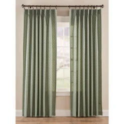 Promo ✔️ Vermont Country Store Tonal Check Lined 96 Inch Pinch Pleat Curtains Tan ✔️ -Cheap Curtains Store unnamed file 1003