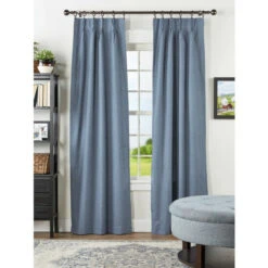 Best deal β Vermont Country Store Highgate Manor Lined 48 Inch Pinch Pleat Curtains Blue β€οΈ