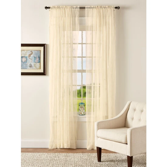 Brand new ✔️ Vermont Country Store Seaside Lace Rod Pocket Panel Or Tier White ⌛ 1 Brand new ✔️ Vermont Country Store Seaside Lace Rod Pocket Panel Or Tier White ⌛