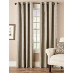 Buy ✔️ Vermont Country Store Touch Of Linen Insulated Grommet Top Panel Sandstone 🔔 -Cheap Curtains Store unnamed file 1096