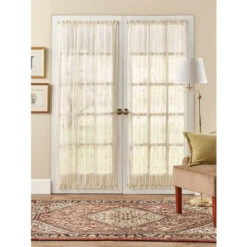 Best Pirce 🔔 Vermont Country Store Honeybee Lace Rod Pocket Door Panel Ecru ⌛ -Cheap Curtains Store unnamed file 1153