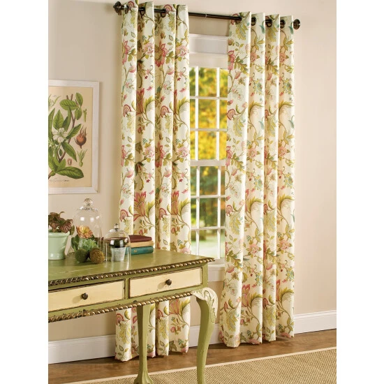 Best Pirce π― Vermont Country Store Chateau De Fleur Grommet Top Panel Blue π€© 2 Best Pirce π― Vermont Country Store Chateau De Fleur Grommet Top Panel Blue π€© - Image 2