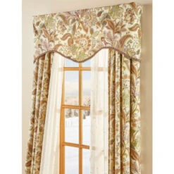 Wholesale 💯 Vermont Country Store Jacobean Paisley Lined Rod Pocket Scalloped Valance Coral 💯 -Cheap Curtains Store unnamed file 1196