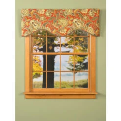 Wholesale 💯 Vermont Country Store Jacobean Paisley Lined Rod Pocket Scalloped Valance Coral 💯 -Cheap Curtains Store unnamed file 1197