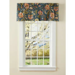 Cheapest ⌛ Vermont Country Store Hatfield Floral Rod Pocket Tailored Valance Blue ⌛ -Cheap Curtains Store unnamed file 1209