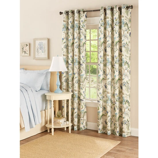 Best Pirce π― Vermont Country Store Chateau De Fleur Grommet Top Panel Blue π€© 5 Best Pirce π― Vermont Country Store Chateau De Fleur Grommet Top Panel Blue π€© - Image 5