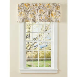 Cheapest ⌛ Vermont Country Store Hatfield Floral Rod Pocket Tailored Valance Blue ⌛ -Cheap Curtains Store unnamed file 1210