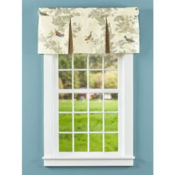 New 👏 Vermont Country Store Aviary Lined Pleated Rod Pocket Valance White 😀 -Cheap Curtains Store unnamed file 1215
