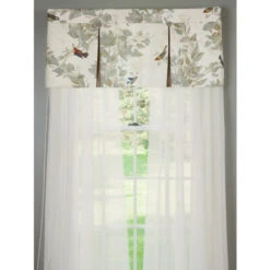 New 👏 Vermont Country Store Aviary Lined Pleated Rod Pocket Valance White 😀 -Cheap Curtains Store unnamed file 1217