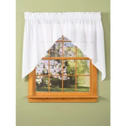 Discount ⭐ Vermont Country Store Jane's Plain And Simple Rod Pocket Tailored Swag Pair White ✨ -Cheap Curtains Store unnamed file 1221