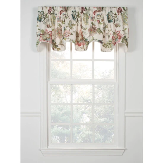 Best deal 😉 Vermont Country Store Chateau De Fleur Rod Pocket Scalloped Valance Blue ✨ 3 Best deal 😉 Vermont Country Store Chateau De Fleur Rod Pocket Scalloped Valance Blue ✨ - Image 3