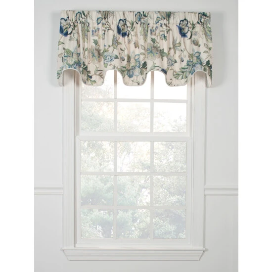 Best deal 😉 Vermont Country Store Chateau De Fleur Rod Pocket Scalloped Valance Blue ✨ 4 Best deal 😉 Vermont Country Store Chateau De Fleur Rod Pocket Scalloped Valance Blue ✨ - Image 4