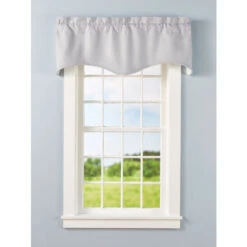 Cheapest β Vermont Country Store Soft Linen Rod Pocket Scalloped Valance Gray β¨