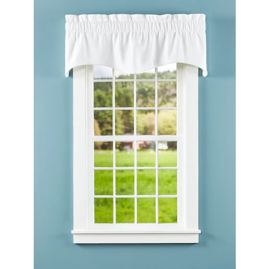 Cheapest ⭐ Vermont Country Store Soft Linen Rod Pocket Scalloped Valance Gray ✨ 4 Cheapest ⭐ Vermont Country Store Soft Linen Rod Pocket Scalloped Valance Gray ✨ - Image 4