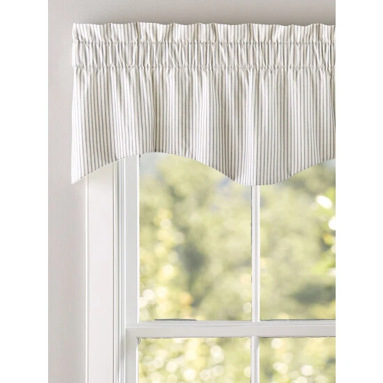 Best deal βοΈ Vermont Country Store Ticking Stripe Lined Rod Pocket M-Shaped Valance Black π 2 Best deal βοΈ Vermont Country Store Ticking Stripe Lined Rod Pocket M-Shaped Valance Black π - Image 2