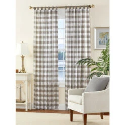 Budget ⌛ Vermont Country Store Buffalo Check Tab Top Curtains Red ❤️ -Cheap Curtains Store unnamed file 125