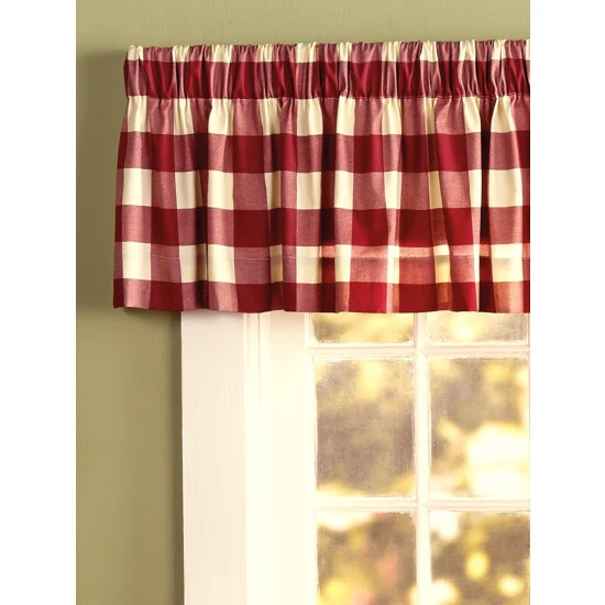 Budget ๐ Vermont Country Store Buffalo Check Rod Pocket Tailored Valance ๐งจ 2 Budget ๐ Vermont Country Store Buffalo Check Rod Pocket Tailored Valance ๐งจ - Image 2
