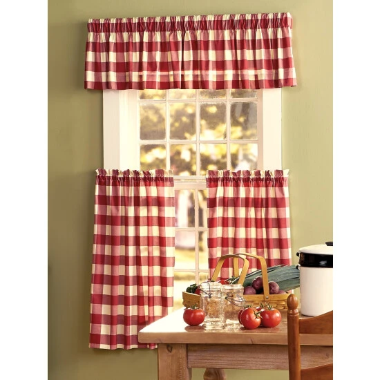 Budget ๐ Vermont Country Store Buffalo Check Rod Pocket Tailored Valance ๐งจ 3 Budget ๐ Vermont Country Store Buffalo Check Rod Pocket Tailored Valance ๐งจ - Image 3