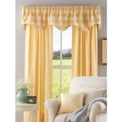 Best Sale 💯 Vermont Country Store Buffalo Check Lined Rod Pocket Scalloped Valance Red 💯 -Cheap Curtains Store unnamed file 1264