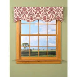 Promo 🎁 Vermont Country Store Country Floral Lined Rod Pocket Scalloped Valance Natural ✨