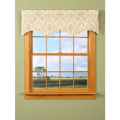 Promo 🎁 Vermont Country Store Country Floral Lined Rod Pocket Scalloped Valance Natural ✨ -Cheap Curtains Store unnamed file 1273