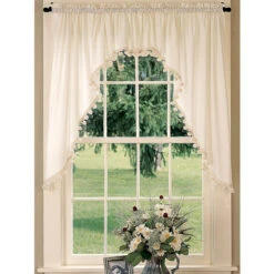 Best reviews of 🛒 Vermont Country Store Classic Ball Fringe Rod Pocket Swag Pair White 🧨