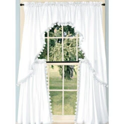 Best reviews of 🛒 Vermont Country Store Classic Ball Fringe Rod Pocket Swag Pair White 🧨 -Cheap Curtains Store unnamed file 1287