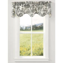 Top 10 👍 Vermont Country Store Essex Toile Lined Rod Pocket Scalloped Valance Gray 🛒 -Cheap Curtains Store unnamed file 1292