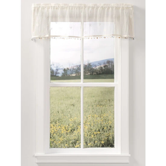 Cheap 🧨 Vermont Country Store Seaside Lace Rod Pocket Valance With Shell Trim White 🧨 1 Cheap 🧨 Vermont Country Store Seaside Lace Rod Pocket Valance With Shell Trim White 🧨