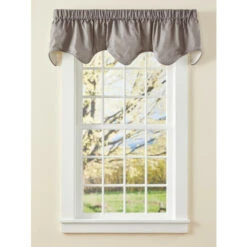 Brand new 🎉 Vermont Country Store Solid Cotton Duck Lined Rod Pocket Scalloped Valance Navy 👍 -Cheap Curtains Store unnamed file 1320