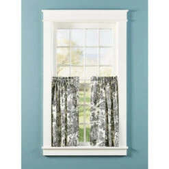 Coupon 🧨 Vermont Country Store Essex Toile Rod Pocket Tiers Blue ⌛ -Cheap Curtains Store unnamed file 135
