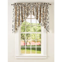 Cheapest ⭐ Vermont Country Store Woodland Hills Rod Pocket Swag Pair Black 😀 -Cheap Curtains Store unnamed file 1359