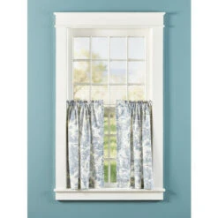 Coupon 🧨 Vermont Country Store Essex Toile Rod Pocket Tiers Blue ⌛ -Cheap Curtains Store unnamed file 136