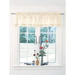 Best deal β€οΈ Vermont Country Store Narrow Ruffles Rod Pocket Tailored Valance Natural π§¨