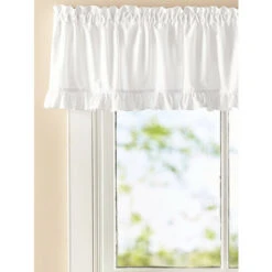 Best deal ❤️ Vermont Country Store Narrow Ruffles Rod Pocket Tailored Valance Natural 🧨 -Cheap Curtains Store unnamed file 1405
