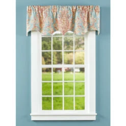 Budget ❤️ Vermont Country Store Maybelle Lined Rod Pocket Scalloped Valance Chambray 😉