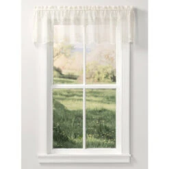 Top 10 ✔️ Vermont Country Store Divine Sheer Rod Pocket Tailored Valance White ⌛