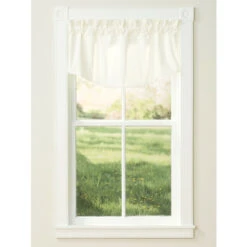 Cheapest 🤩 Vermont Country Store Jane's Plain And Simple Rod Pocket Tapered Valance White 👏