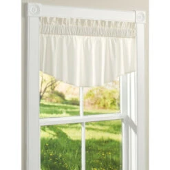 Cheapest 🤩 Vermont Country Store Jane's Plain And Simple Rod Pocket Tapered Valance White 👏 -Cheap Curtains Store unnamed file 1431