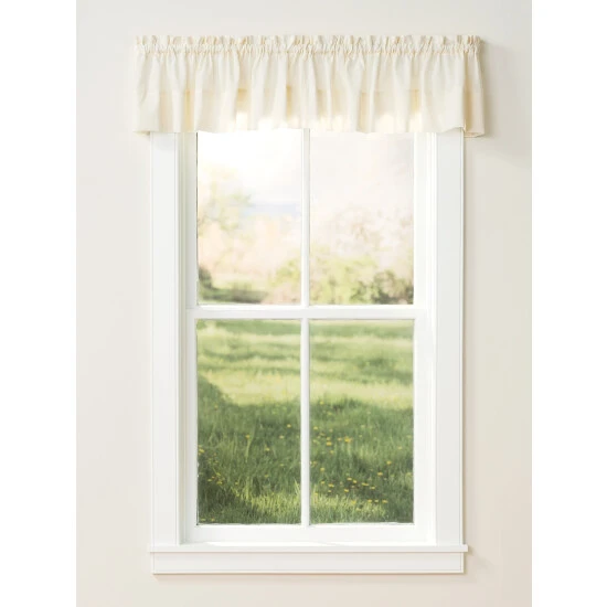 New π Vermont Country Store Striped Semi-Sheer Rod Pocket Tailored Valance Natural π 1 New π Vermont Country Store Striped Semi-Sheer Rod Pocket Tailored Valance Natural π