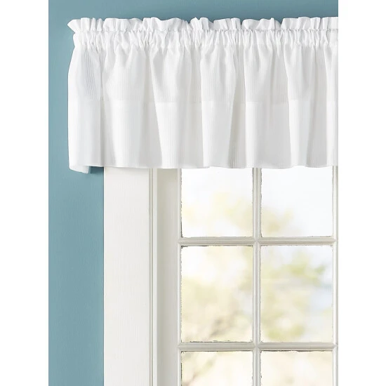 New π Vermont Country Store Striped Semi-Sheer Rod Pocket Tailored Valance Natural π 3 New π Vermont Country Store Striped Semi-Sheer Rod Pocket Tailored Valance Natural π - Image 3
