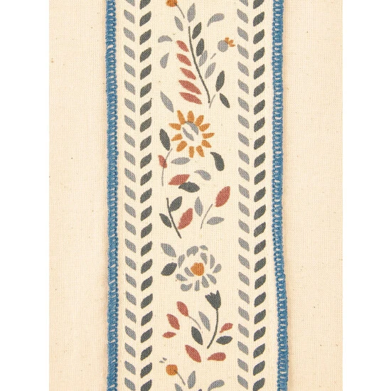 Brand new 🎉 Vermont Country Store Stenciled Border Rod Pocket Muslin Tailored Valance 😀 2 Brand new 🎉 Vermont Country Store Stenciled Border Rod Pocket Muslin Tailored Valance 😀 - Image 2