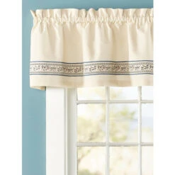 Brand new 🎉 Vermont Country Store Stenciled Border Rod Pocket Muslin Tailored Valance 😀 8 Brand new 🎉 Vermont Country Store Stenciled Border Rod Pocket Muslin Tailored Valance 😀 -Cheap Curtains Store unnamed file 1491