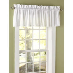 New 👏 Vermont Country Store Jane's Lace Rod Pocket Tailored Valance White 😀 -Cheap Curtains Store unnamed file 1516