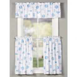 Hot Sale ⭐ M.MAC Rock Fish Rod Pocket Tailored Valance Blue 🎉 -Cheap Curtains Store unnamed file 1521