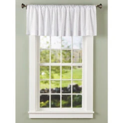 Hot Sale 🌟 Vermont Country Store Floret Candlewick Rod Pocket Tailored Valance White 🎉