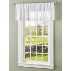 Hot Sale 🌟 Vermont Country Store Floret Candlewick Rod Pocket Tailored Valance White 🎉 -Cheap Curtains Store unnamed file 1538