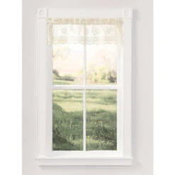 Wholesale 👏 Vermont Country Store Garden Rose Lace Rod Pocket Insert Valance Ecru ⌛ -Cheap Curtains Store unnamed file 1541