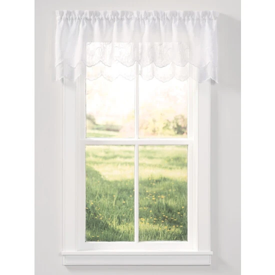 Cheapest π― Vermont Country Store Hathaway Sheers Rod Pocket Double-Scalloped Valance Cream β 2 Cheapest π― Vermont Country Store Hathaway Sheers Rod Pocket Double-Scalloped Valance Cream β - Image 2