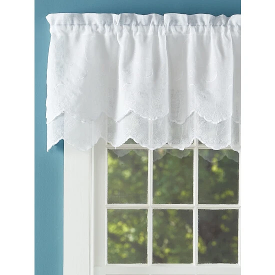 Cheapest π― Vermont Country Store Hathaway Sheers Rod Pocket Double-Scalloped Valance Cream β 3 Cheapest π― Vermont Country Store Hathaway Sheers Rod Pocket Double-Scalloped Valance Cream β - Image 3